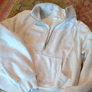 Women's Gray Half-Zip Sweater